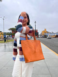 TOTE BAG 100% CUERO HABANO