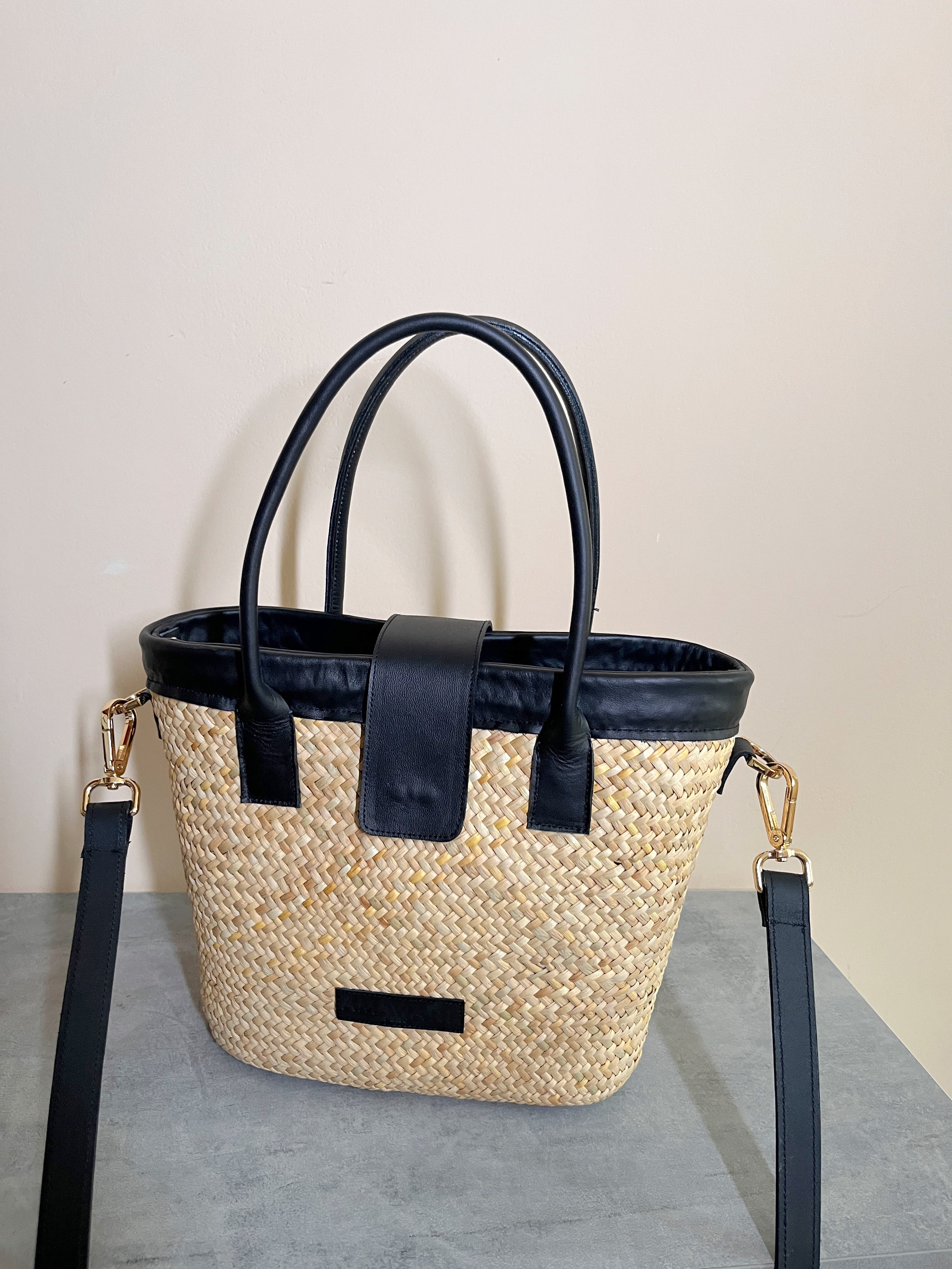 CARTERA MIA FIBRA NATURAL Y CUERO