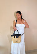 CARTERA MIA FIBRA NATURAL Y CUERO